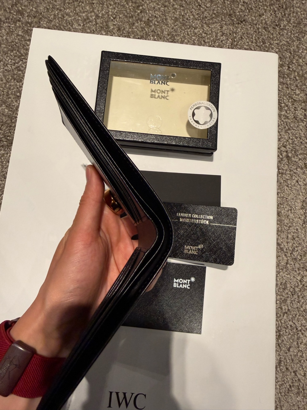 BNIB Montblanc Meisterstück Black Leather 6cc Bi-Fold Wallet - Picture 10 of 13